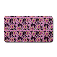 60s Girl Floral Pink Medium Bar Mats by snowwhitegirl