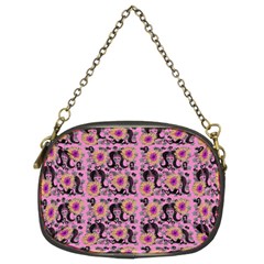 60s Girl Floral Pink Chain Purse (two Sides) by snowwhitegirl