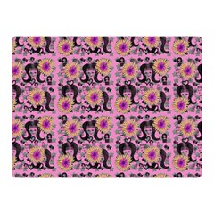 60s Girl Floral Pink Double Sided Flano Blanket (mini)  by snowwhitegirl