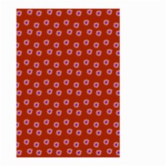 Peach Purple Daisy Flower Red Small Garden Flag (two Sides) by snowwhitegirl