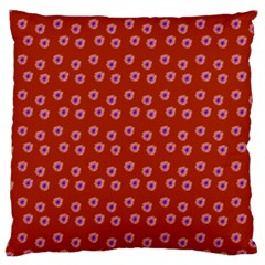 Peach Purple Daisy Flower Red Large Cushion Case (one Side) by snowwhitegirl