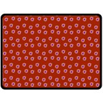 Peach Purple Daisy Flower Red Double Sided Fleece Blanket (Large)  80 x60  Blanket Front