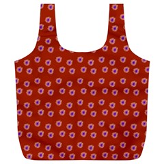 Peach Purple Daisy Flower Red Full Print Recycle Bag (xl) by snowwhitegirl