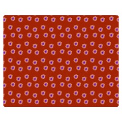 Peach Purple Daisy Flower Red Double Sided Flano Blanket (medium)  by snowwhitegirl