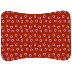 Peach Purple Daisy Flower Red Velour Seat Head Rest Cushion