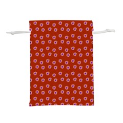 Peach Purple Daisy Flower Red Lightweight Drawstring Pouch (l) by snowwhitegirl