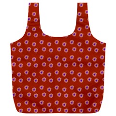 Peach Purple Daisy Flower Red Full Print Recycle Bag (xxxl)