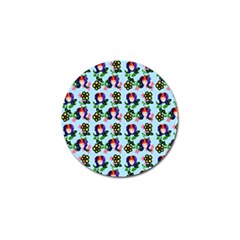 60s Girl Light Blue Floral Daisy Golf Ball Marker (4 Pack) by snowwhitegirl