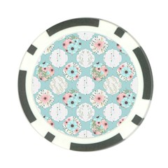 Floral Work Poker Chip Card Guard