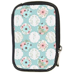 Floral Work Compact Camera Leather Case by designsbymallika