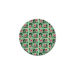 60s Girl Floral Green Golf Ball Marker (10 Pack) by snowwhitegirl