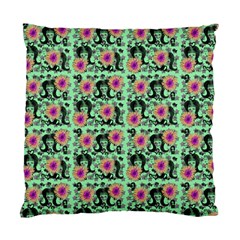 60s Girl Floral Green Standard Cushion Case (one Side) by snowwhitegirl