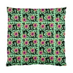 60s Girl Floral Green Standard Cushion Case (One Side) Front