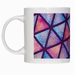 Triangle Mandala Pattern White Mugs by designsbymallika