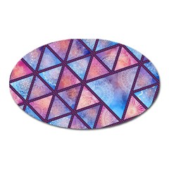 Triangle Mandala Pattern Oval Magnet by designsbymallika