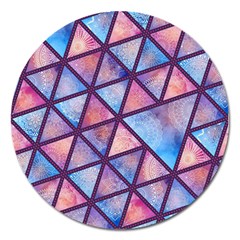 Triangle Mandala Pattern Magnet 5  (round) by designsbymallika