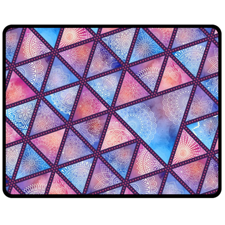 Triangle Mandala Pattern Fleece Blanket (Medium) 