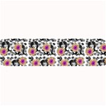 60s Girl Floral White Large Bar Mats 32 x8.5  Bar Mat