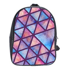 Triangle Mandala Pattern School Bag (xl) by designsbymallika