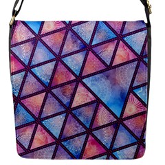 Triangle Mandala Pattern Flap Closure Messenger Bag (s) by designsbymallika