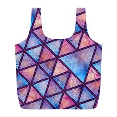 Triangle Mandala Pattern Full Print Recycle Bag (l) by designsbymallika