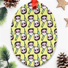 Doctor Pattern Ornament (oval) by snowwhitegirl