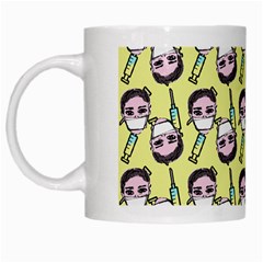 Doctor Pattern White Mugs by snowwhitegirl