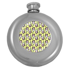 Doctor Pattern Round Hip Flask (5 Oz) by snowwhitegirl