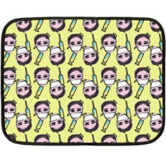 Doctor Pattern Double Sided Fleece Blanket (mini)  by snowwhitegirl