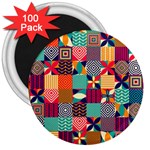 Geometric Mosaic 3  Magnets (100 pack) Front