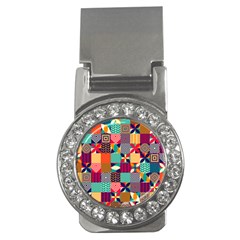 Geometric Mosaic Money Clips (cz)  by designsbymallika