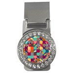 Geometric Mosaic Money Clips (CZ)  Front