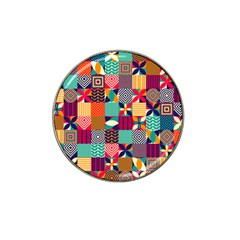 Geometric Mosaic Hat Clip Ball Marker (4 Pack) by designsbymallika