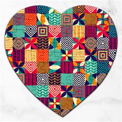 Geometric Mosaic Jigsaw Puzzle (heart) by designsbymallika