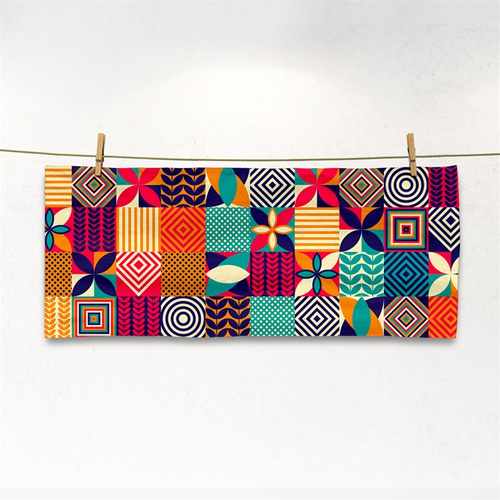 Geometric Mosaic Hand Towel