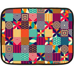 Geometric Mosaic Double Sided Fleece Blanket (mini)  by designsbymallika