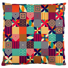 Geometric Mosaic Large Cushion Case (one Side) by designsbymallika