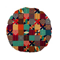 Geometric Mosaic Standard 15  Premium Round Cushions by designsbymallika