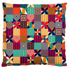 Geometric Mosaic Standard Flano Cushion Case (two Sides) by designsbymallika