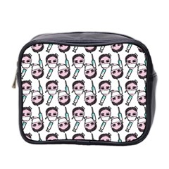 Doctor Pattern White Mini Toiletries Bag (two Sides) by snowwhitegirl