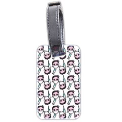 Doctor Pattern White Luggage Tag (two Sides) by snowwhitegirl