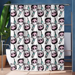 Doctor Pattern White Shower Curtain 60  X 72  (medium)  by snowwhitegirl