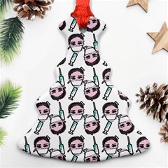 Doctor Pattern White Christmas Tree Ornament (two Sides) by snowwhitegirl