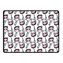 Doctor Pattern White Double Sided Fleece Blanket (small)  by snowwhitegirl