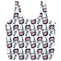 Doctor Pattern White Full Print Recycle Bag (xl) by snowwhitegirl