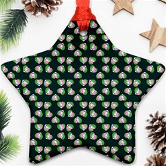 Darla Teal Star Ornament (two Sides) by snowwhitegirl