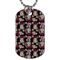 Braids Doll Daisies Black Dog Tag (one Side) by snowwhitegirl