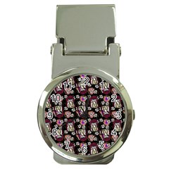 Braids Doll Daisies Black Money Clip Watches