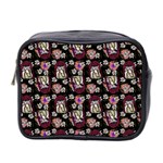 Braids Doll Daisies Black Mini Toiletries Bag (Two Sides) Front