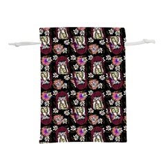 Braids Doll Daisies Black Lightweight Drawstring Pouch (m) by snowwhitegirl